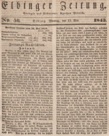 Elbinger Zeitung, No. 58 Montag, 15. Mai 1843