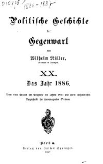 Politische Geschichte der Gegenwart - XX. Das Jahr 1886