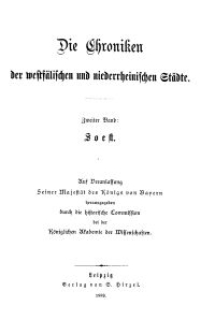 Die Chroniken der Deutschen Städte: T. 21. Bd. 2. Soest