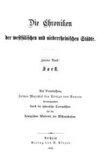 Die Chroniken der Deutschen Städte: T. 21. Bd. 2. Soest