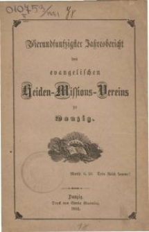 54. Jahresbericht des evangelischen Missions-Vereins zu Danzig