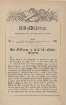 Bibelblätter, Nr. 4, 1876
