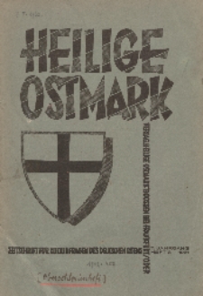 Heilige Ostmark. Zeitschrift f&uuml;r Kulturfragen des Deutschen Ostens, H.3/1931