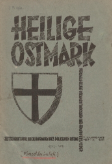 Heilige Ostmark. Zeitschrift für Kulturfragen des Deutschen Ostens, H.3/1931