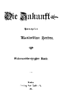 Die Zukunft, 5. October, Bd. 37.