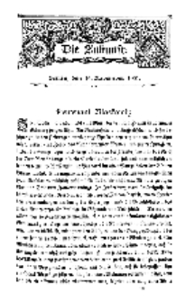 Die Zukunft, 16. November, Bd. 37.