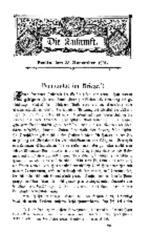 Die Zukunft, 23. November, Bd. 37.