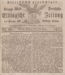 Elbingsche Zeitung, No. 45 Montag, 6 Juni 1825