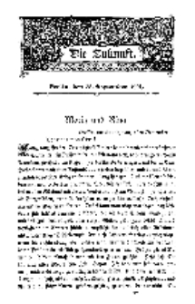 Die Zukunft, 28. September, Bd. 36.