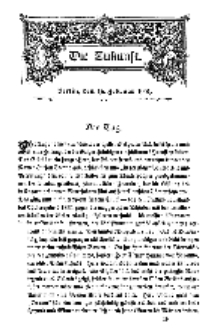 Die Zukunft, 16. Februar, Bd. 34.