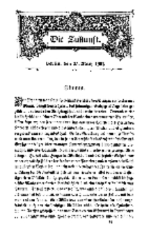 Die Zukunft, 23. März, Bd. 34.