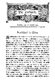 Die Zukunft, 27. April, Bd. 35.