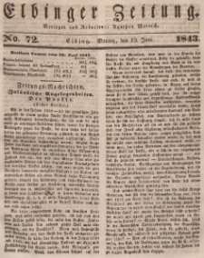 Elbinger Zeitung, No. 72 Montag, 19. Juni 1843