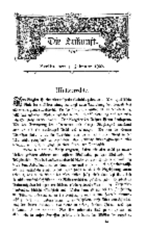 Die Zukunft, 1. Februar, Bd. 38.