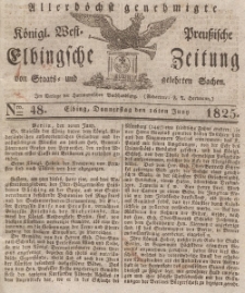 Elbingsche Zeitung, No. 48 Donnerstag, 16 Juni 1825