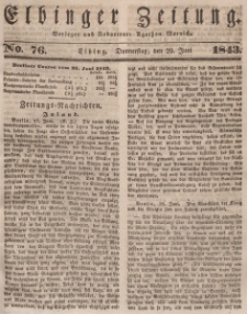 Elbinger Zeitung, No. 76 Donnerstag, 29. Juni 1843