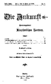 Die Zukunft, 19. November, Jahrg. XVI, Bd. 73, Nr 8.