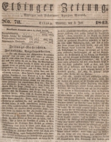 Elbinger Zeitung, No. 78 Montag, 3. Juli 1843
