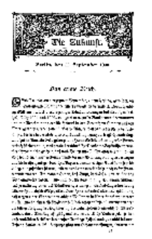 Die Zukunft, 22. September, Bd. 32.