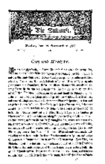 Die Zukunft, 29. September, Bd. 32.