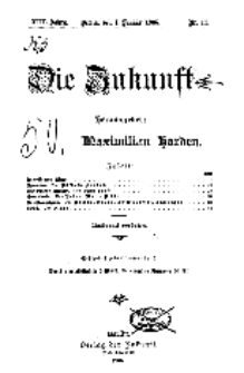 Die Zukunft, 1. Januar, Jahrg. XIII, Bd. 50, Nr 14.