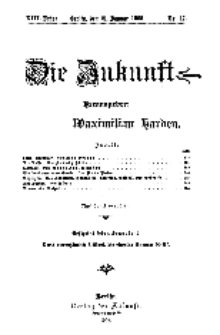 Die Zukunft, 21. Januar, Jahrg. XIII, Bd. 50, Nr 17.