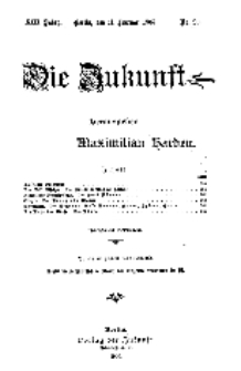 Die Zukunft, 11. Februar, Jahrg. XIII, Bd. 50, Nr 20.