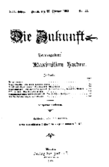 Die Zukunft, 25. Februar, Jahrg. XIII, Bd. 50, Nr 22.