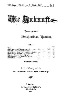 Die Zukunft, 12. Oktober, Jahrg. XVI, Bd. 61, Nr 2.