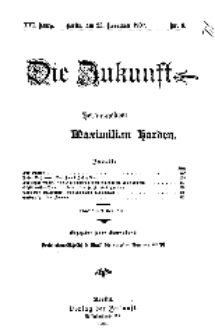 Die Zukunft, 23. November, Jahrg. XVI, Bd. 61, Nr 8.