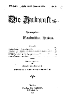 Die Zukunft, 7. Dezember, Jahrg. XVI, Bd. 61, Nr 10.