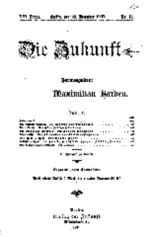 Die Zukunft, 28. Dezember, Jahrg. XVI, Bd. 61, Nr 13.