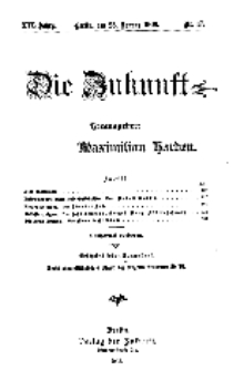 Die Zukunft, 25. Januar, Jahrg. XVI, Bd. 62, Nr 17.