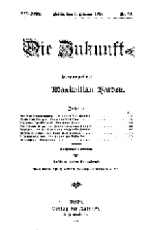 Die Zukunft, 1. Februar, Jahrg. XVI, Bd. 62, Nr 18.