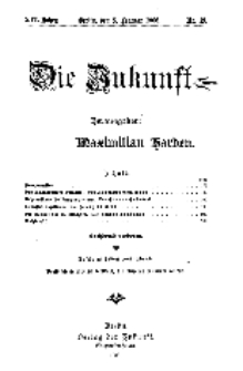 Die Zukunft, 8. Februar, Jahrg. XVI, Bd. 62, Nr 19.