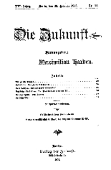 Die Zukunft, 29. Februar, Jahrg. XVI, Bd. 62, Nr 22.