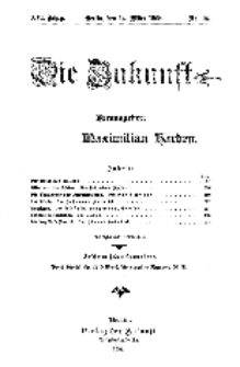 Die Zukunft, 14. März, Jahrg. XVI, Bd. 62, Nr 24.