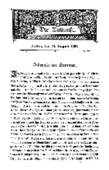 Die Zukunft, 13. August, Bd. 48.