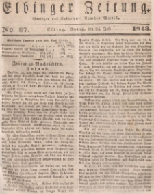 Elbinger Zeitung, No. 87 Montag, 24. Juli 1843
