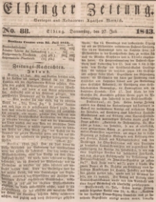 Elbinger Zeitung, No. 88 Donnerstag, 27. Juli 1843