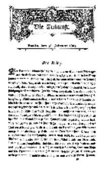 Die Zukunft, 13. Februar, Bd. 46.