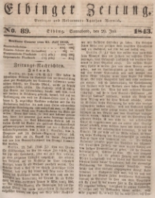Elbinger Zeitung, No. 89 Sonnabend, 29. Juli 1843