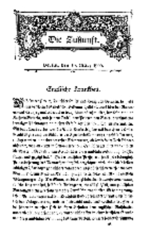 Die Zukunft, 10. März, Bd. 30.