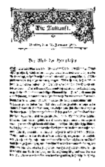 Die Zukunft, 21. Januar, Bd. 26.