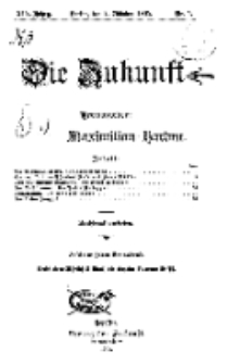 Die Zukunft, 7. Oktober, Jahrg. XIV, Bd. 53, Nr 1.