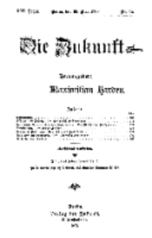 Die Zukunft, 30. Mai, Jahrg. XVI, Bd. 63, Nr 35.
