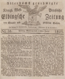 Elbingsche Zeitung, No. 51 Montag, 27 Juni 1825
