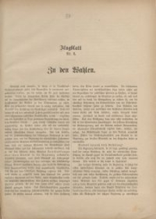 Flugblatt Nr. 1. Zu den Wahlen