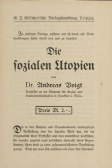 Die Soziale Utopien [ulotka]