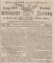 Elbingsche Zeitung, No. 54 Donnerstag, 7 Juli 1825